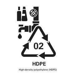 High Density Polyethylene Icon Simple Style