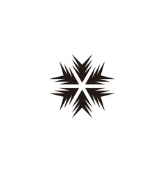 Snowflake Winter Geometric Symbol Simple Logo