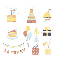 Birthday Party Elements Clipart