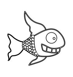 Figure Fun Fish Carucature Icon