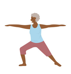 Senior Woman Doing Yoga Old Woman Makes Morning