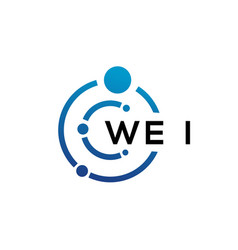 Wei Letter Technology Logo Design On White