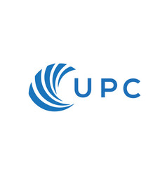 Upc Letter Logo Design On White Background