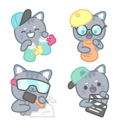 Art Stickers Set With Tomomi Cat