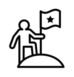 Hiking Line Icon