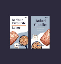 Instagram Template With Bakery Design For Online