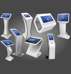 Interactive Kiosk Terminal Stand Mock Up