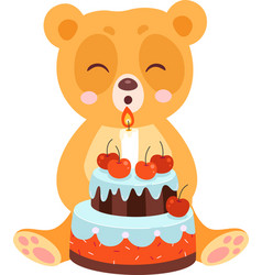 Bear With Birthday Cake