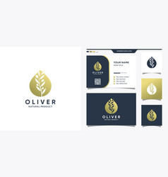 Olive Logo With Water Drop Style And Modern