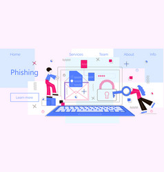 Phising Via Email Concept Hacker Stealing Data