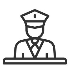 Customs Officer At The Desk