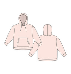 Hoodie Template In Light Pink Color Apparel Hoody