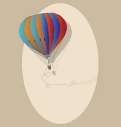 Hot Air Balloon With A Space For Text