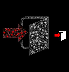 Mesh Net Exit Door With Light Network Spots