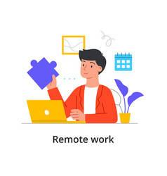 Remote Work Or Telecommuting Concept During