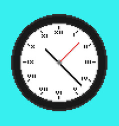 Clock In Pixel Art Style