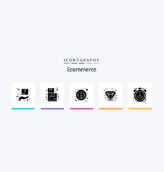 Ecommerce Glyph 5 Icon Pack Including Limited