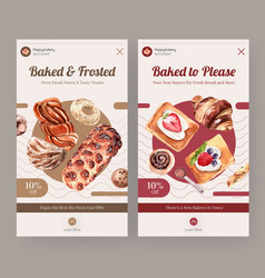 Instagram Template With Bakery Design For Online