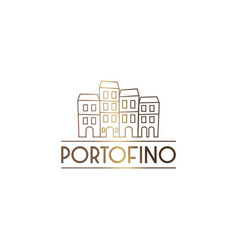 Portofino Italy Abstract Logo Design