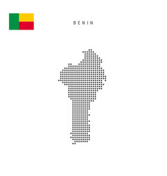 Square Dots Pattern Map Benin Dahomey Dotted