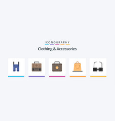 Clothing And Accessories Flat 5 Icon Pack