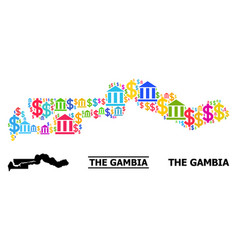 Collage Map Of The Gambia Of Finance