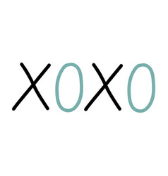 Hand Drawn Xoxo Phrase Romantic Lettering