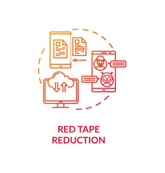 Red Tape Reduction Gradient Concept Icon