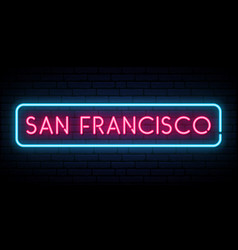 San Francisco Neon Sign Bright Light Signboard