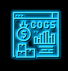 Cost Of Goods Sold Cogs Report Neon Glow Icon