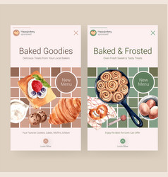 Instagram Template With Bakery Design For Online