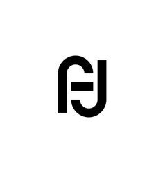 Modern Letter Fj Or Jf Logo Design