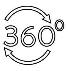 Vr Brain 360 Degrees Icon Outline Style