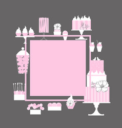 Wedding Candy Bar With Cake Dessert Table Frame