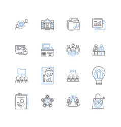 Collaborative Involvement Line Icons Collection