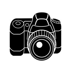 Simple Cartoon Dslr Camera Silhouette