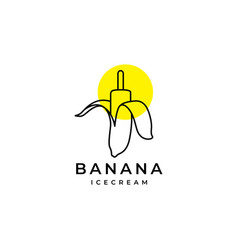 Banana Ice Stick Logo Design