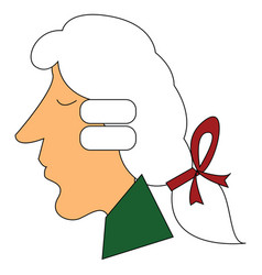 Clipart A Matured Man In White Wig Set