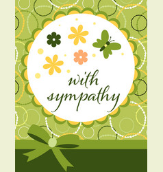 Design Template For Cute Sympathy Card Template