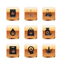 Set Marijuana Or Cannabis Seeds Shopping Bag