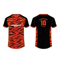 Tiger Print Sports T-shirt Jersey Design Concept