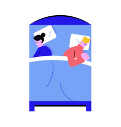 Young Couple Sleeping Together In Big Bed