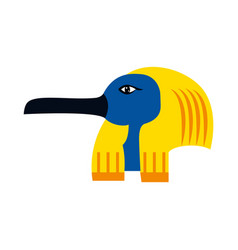 Egyptian Thoth God Icon Flat Style