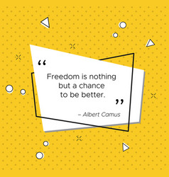 Pop-art Banner With Albert Camus Liberty Quote