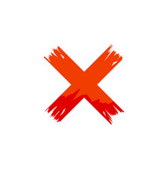 Cross Symbol Blot And Ban