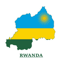 Rwanda National Flag Map Design