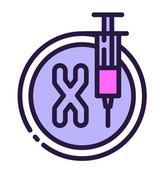 X Syringe Icon Outline Lab Gene