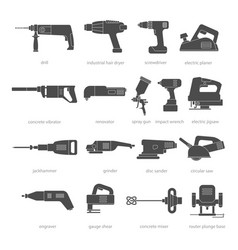 Power Tools Silhouette Objects Stencil Templates