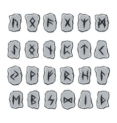 Viking Runes Grey Stones Set