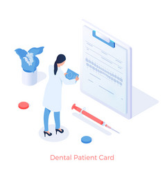 Dentistry Patients Card Dentist Examines Dental